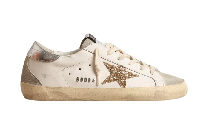 Star White Gray Gold Glitter