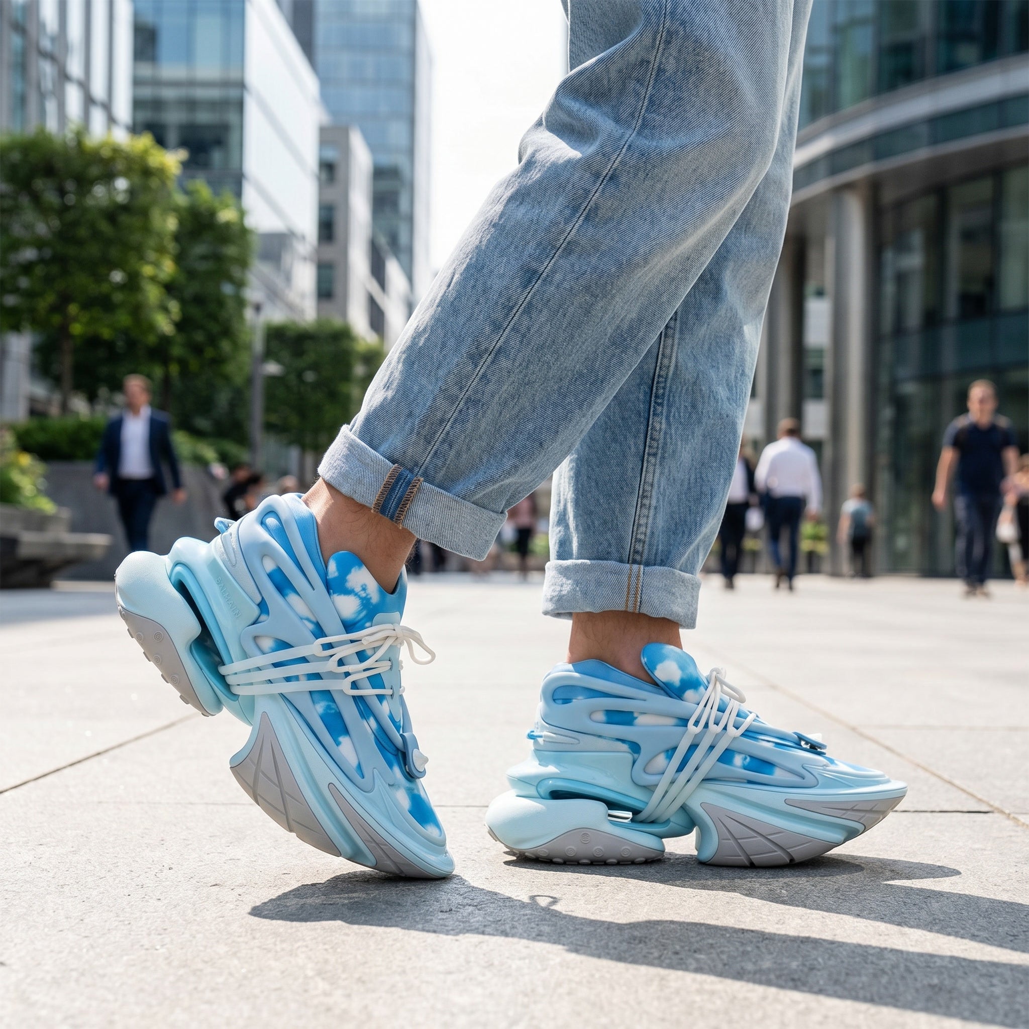 Unicorn Low Top Neoprene & Leather Blue Sky