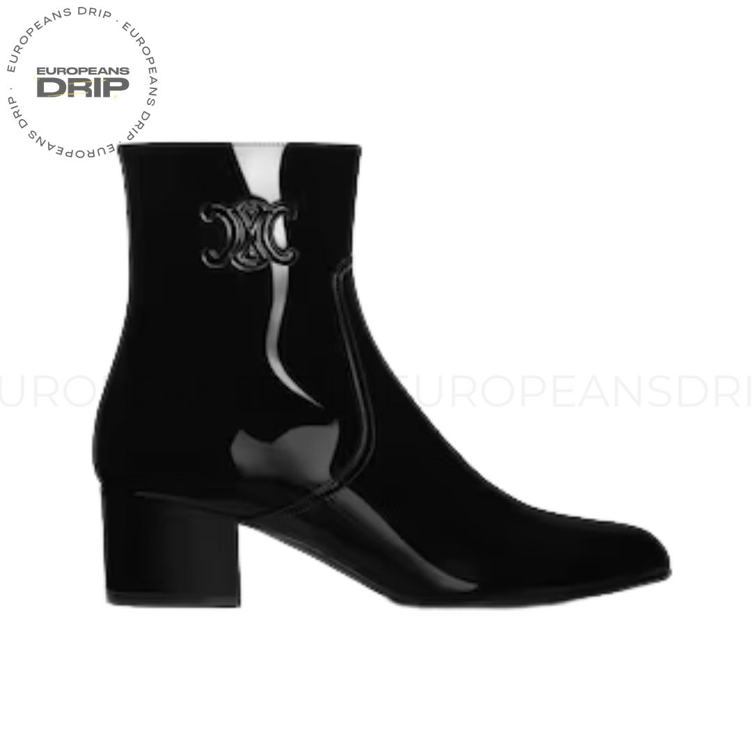 Boot with Zip Les Bottes Triomphe Calfskin Patent