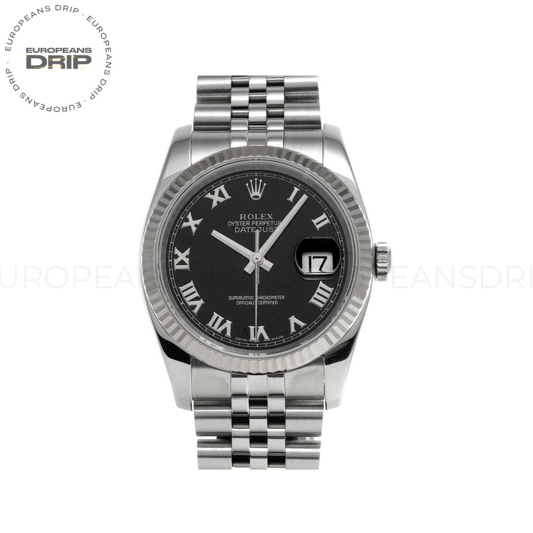 Datejust 36mm Black Numeri Romani DateJust