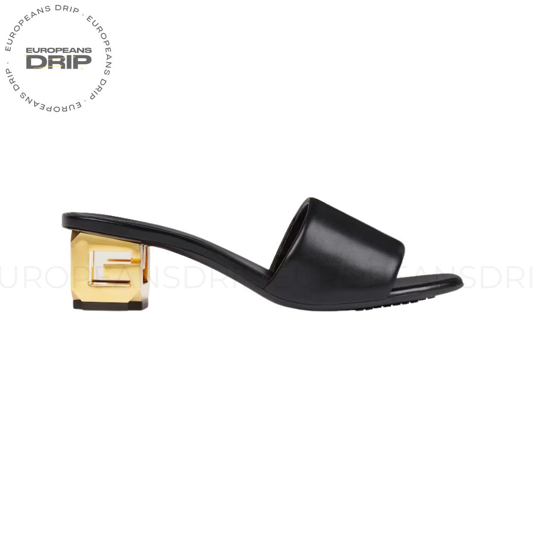 G Cube Leather Mules