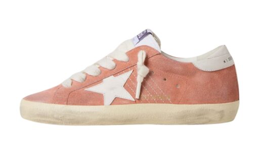 Star In Coral Suede With White