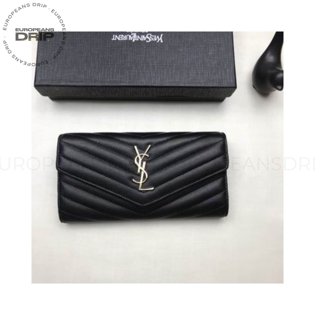 CASSANDRE MATELASSÉ LARGE FLAP WALLET Leather Embossed GRAIN POUDRE
