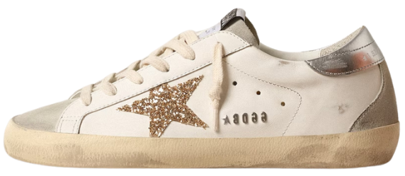 Star White Gray Gold Glitter