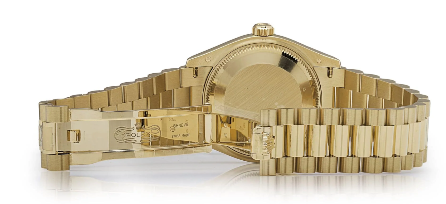 Date just ladies yellow gold diamond green dial 31mm