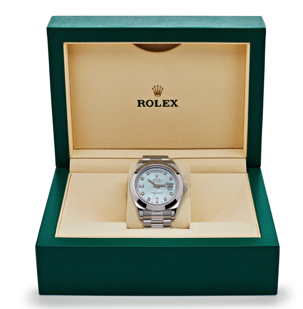 Day-date blue diamond dial 41mm