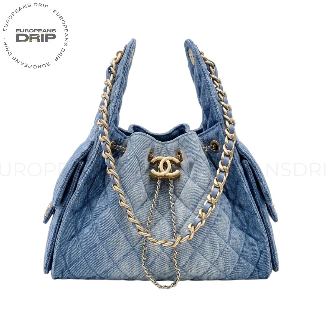 Bag Small Denim Lavato 22 cm