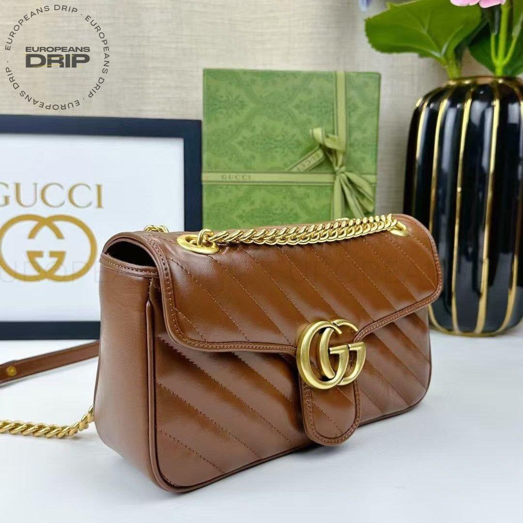 Shoulder Marmont Small Brown 24 cm