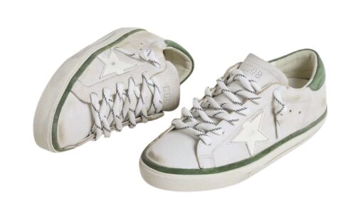 Star And Green Suede Heel Tab