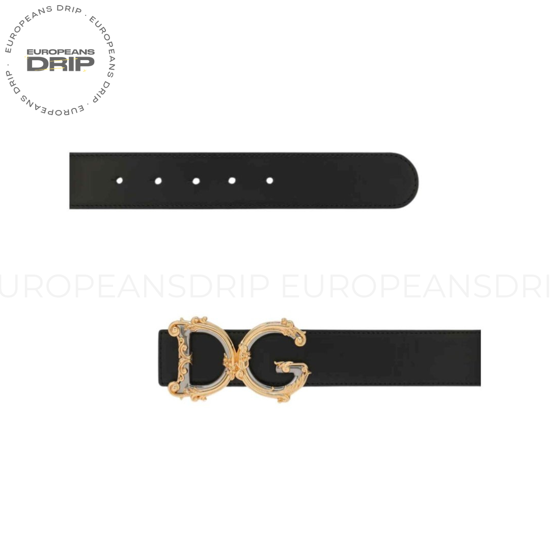 Belt Leather with Logo DG Baroque