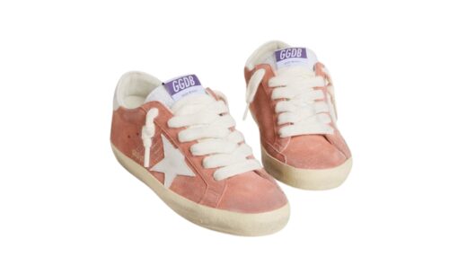 Star In Coral Suede With White