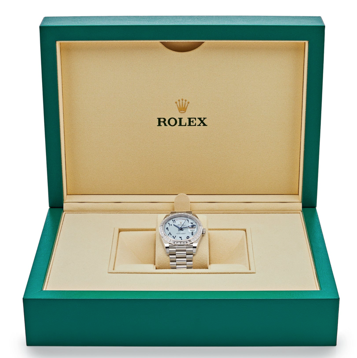 Day-date ice blue arabic dial diamond 40mm