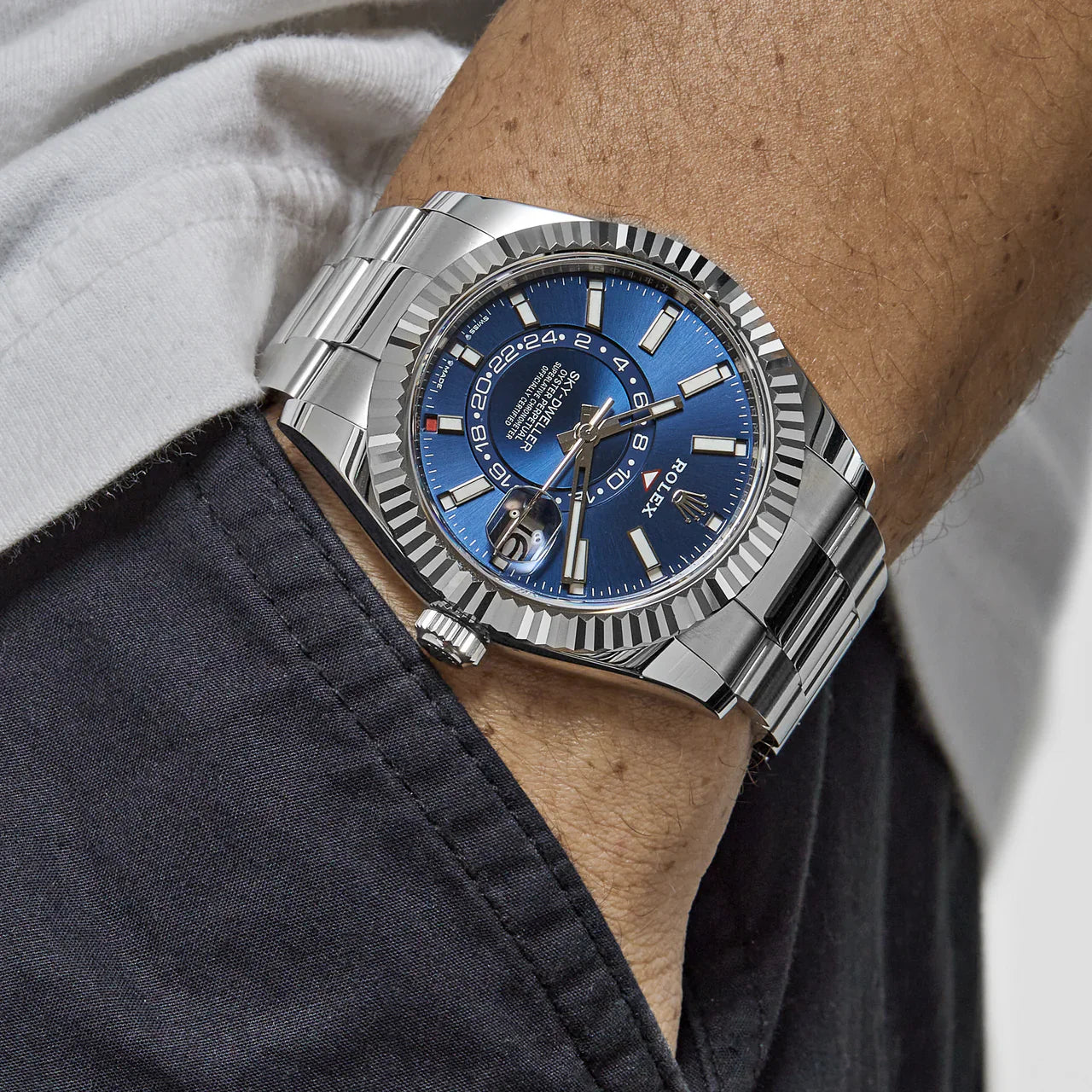 Sky-dwealler blue dial oyster 42mm