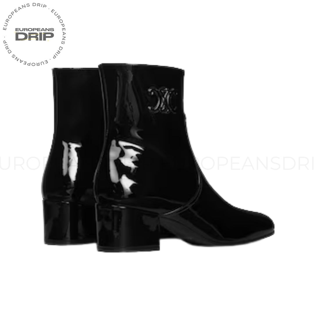 Boot with Zip Les Bottes Triomphe Calfskin Patent