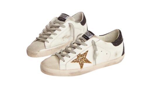 Nappa Leather With Gold And Black Glitter Details
