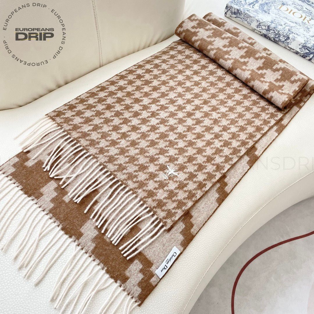 Scarf Checked Beige