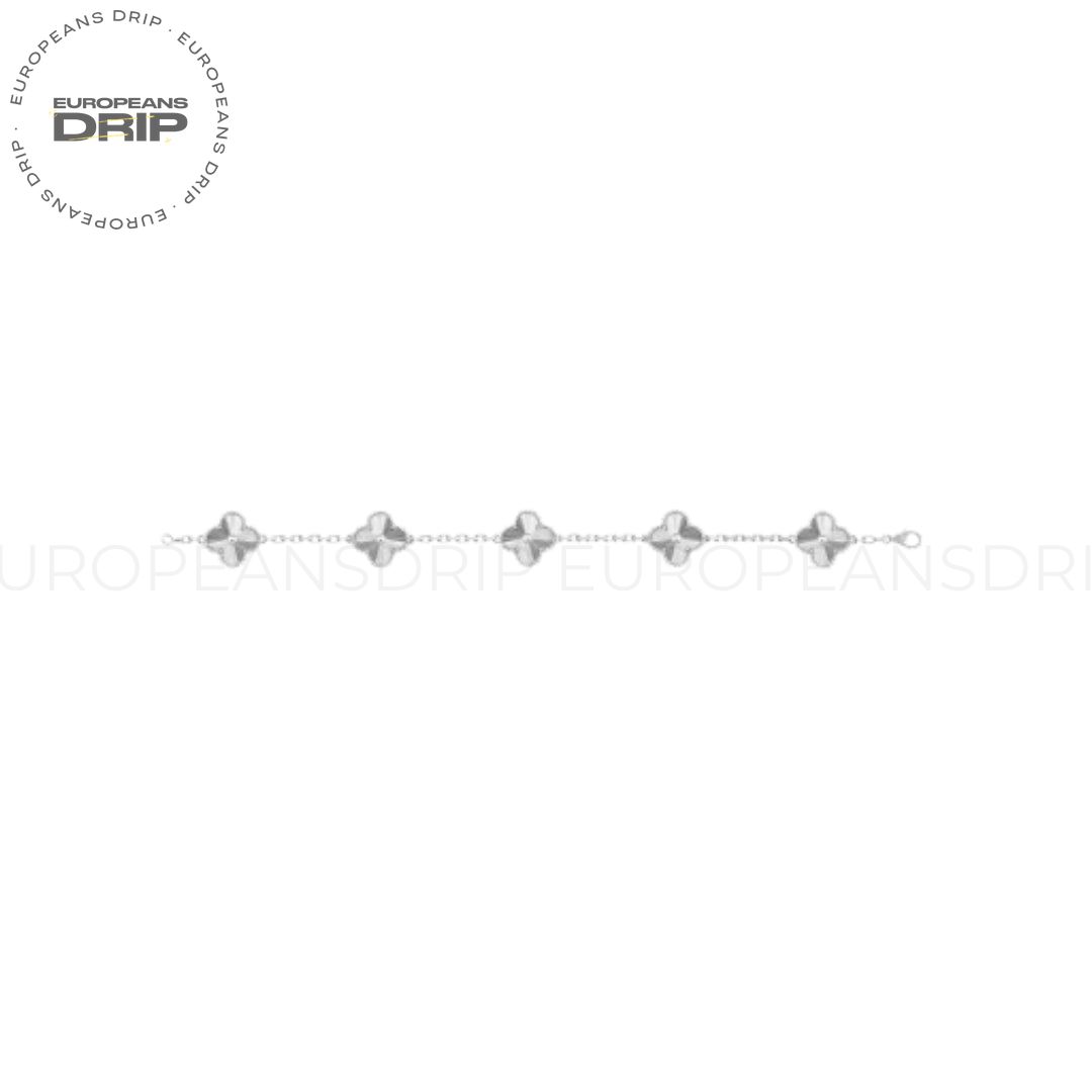 Alhambra Bracelet, 5 Motifs White Gold
