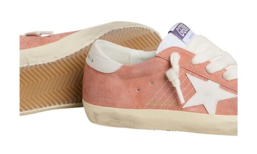 Star In Coral Suede With White