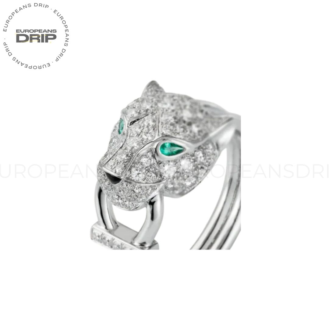 Panther Ring with Brilliant-Cut Diamonds