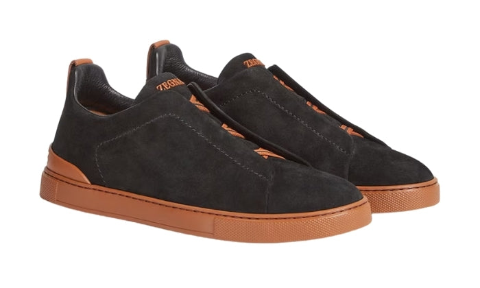 Low Top Sneaker Camoscio Black