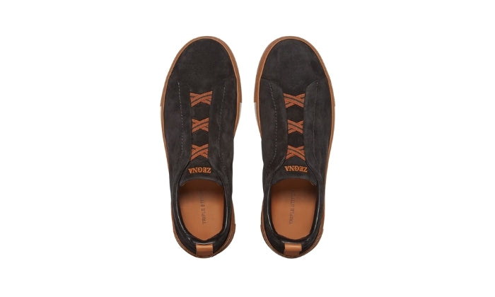 Low Top Sneaker Camoscio Black