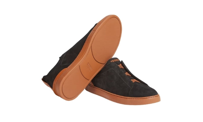 Low Top Sneaker Camoscio Black