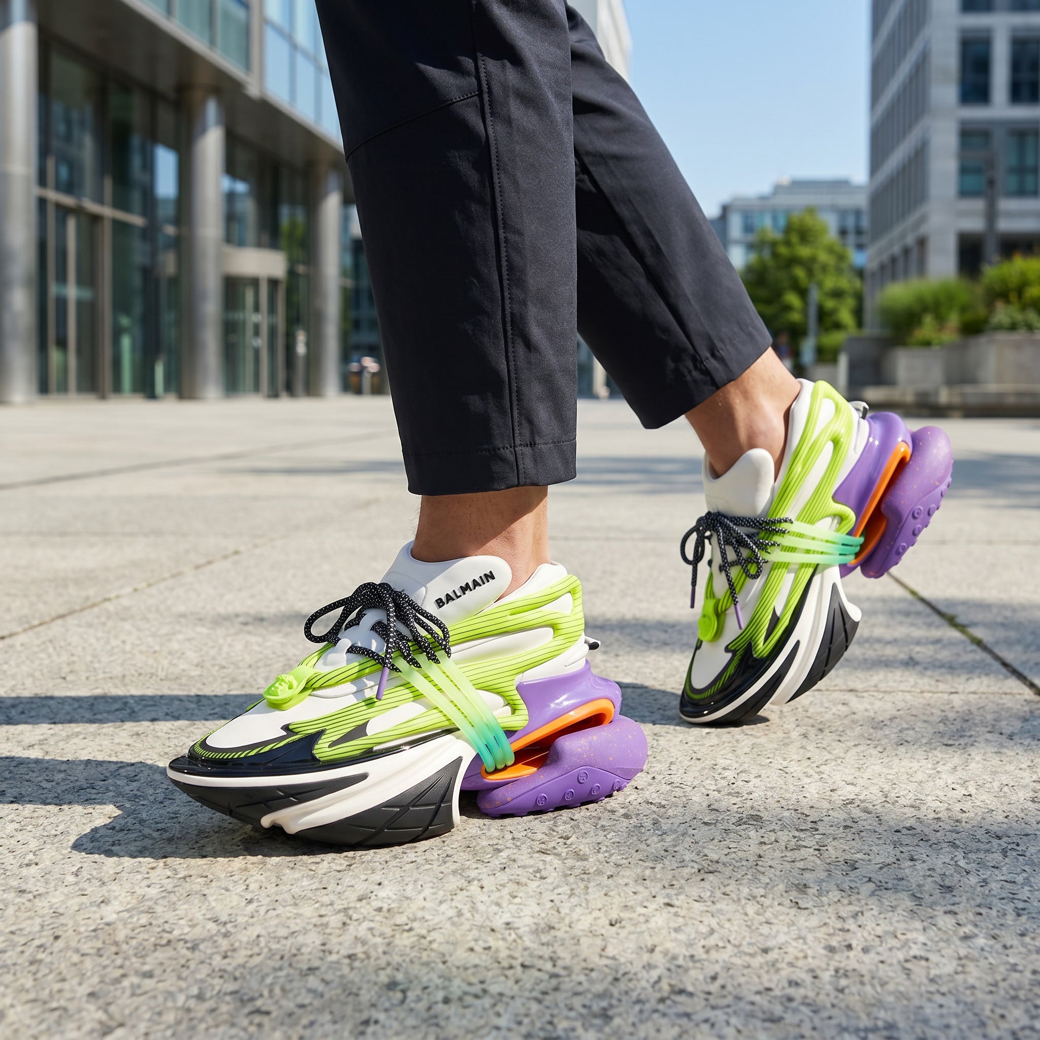 Unicorn Low Top Neoprene & Leather Purple Green
