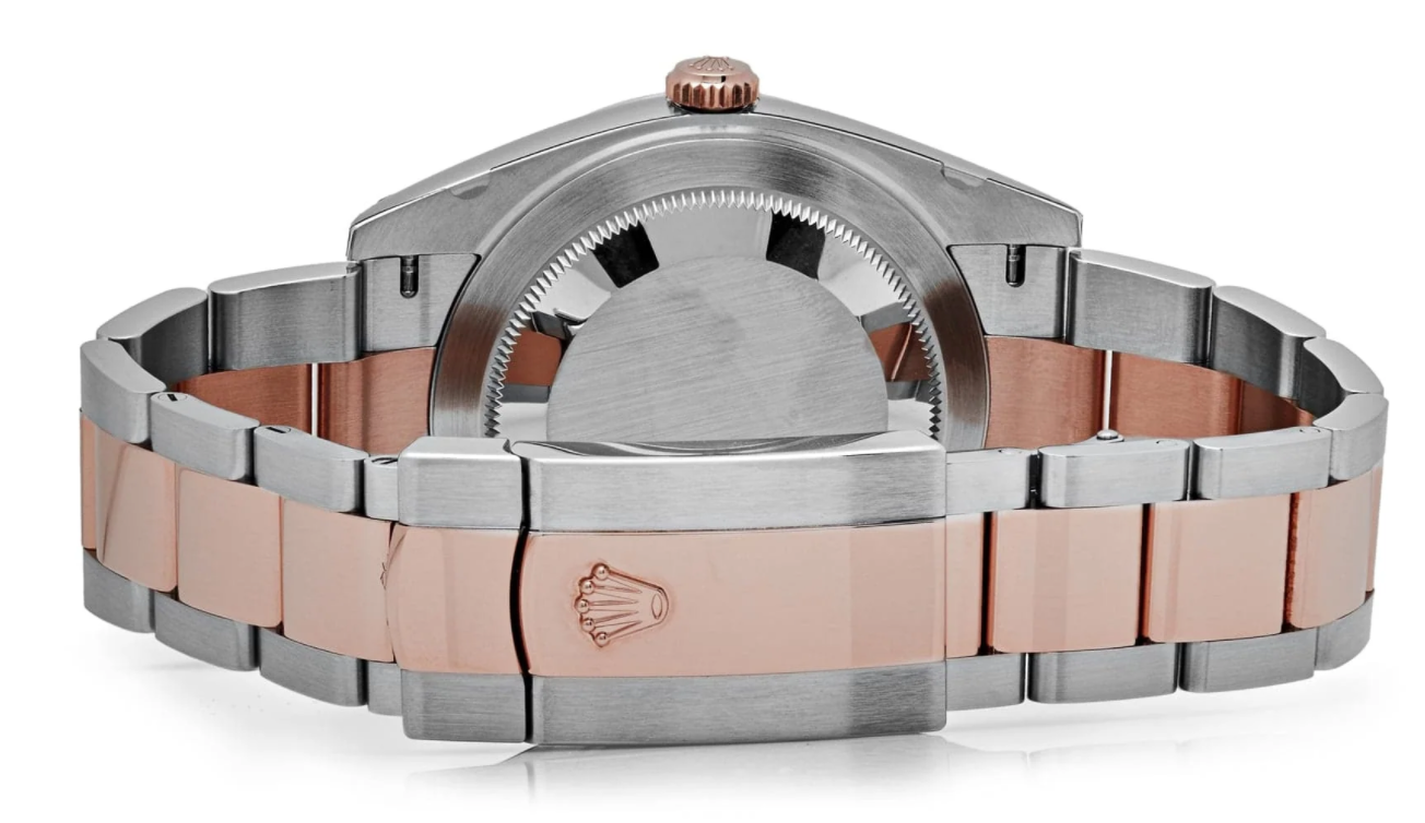 Date just rose gold chocolate dial 41mm