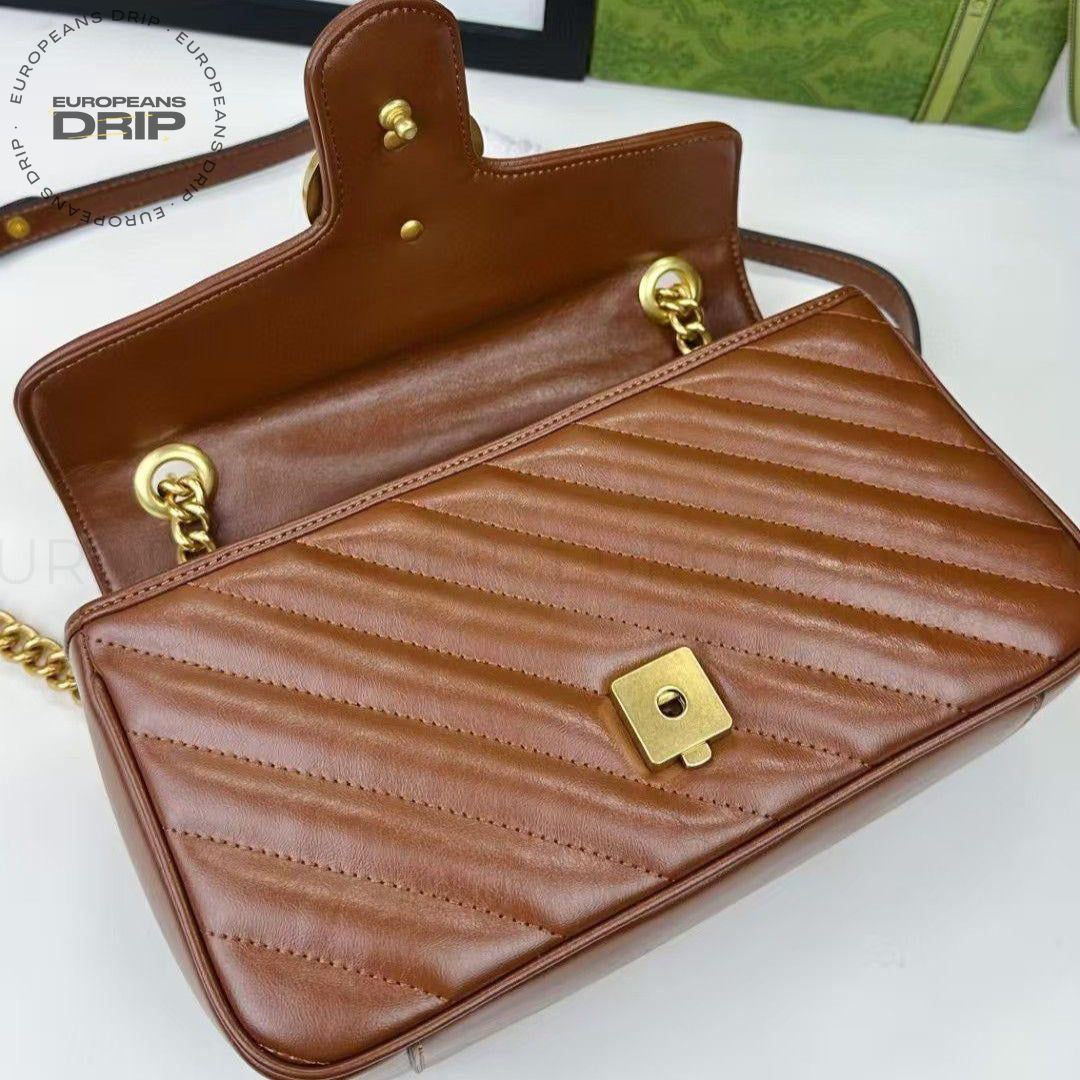 Shoulder Marmont Small Brown 24 cm