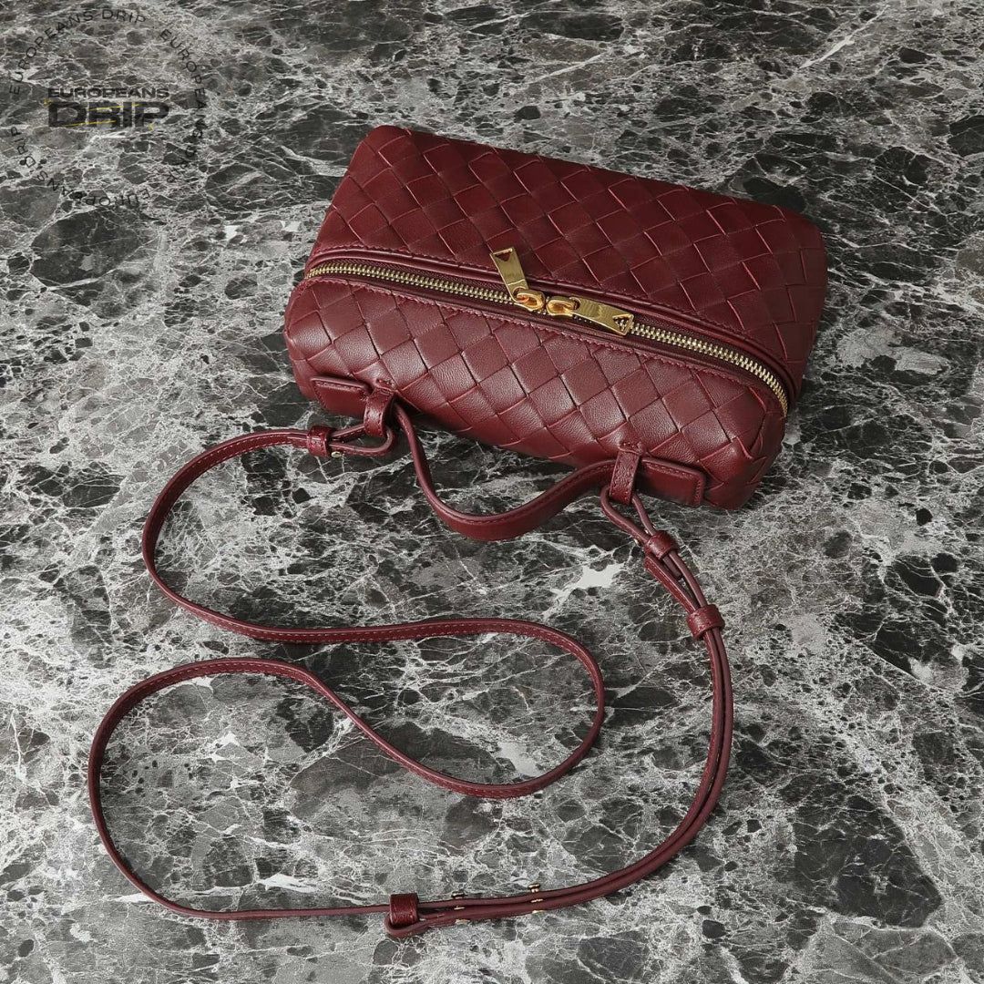 Bag toilette Woven – Burgundy