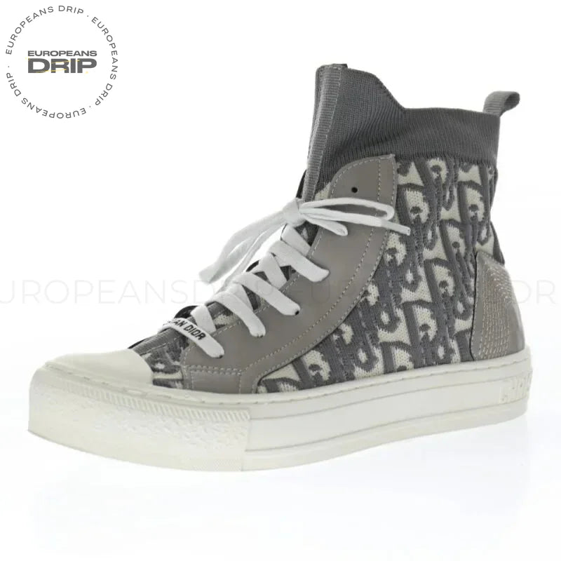 Boot Techincal Knit Oblique High-Top Brown