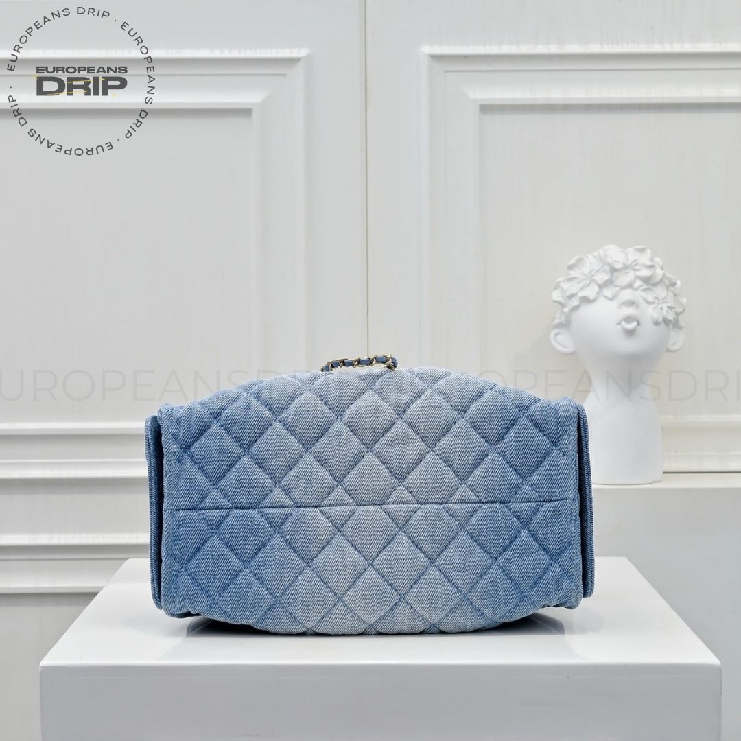 Bag Small Denim Lavato 22 cm