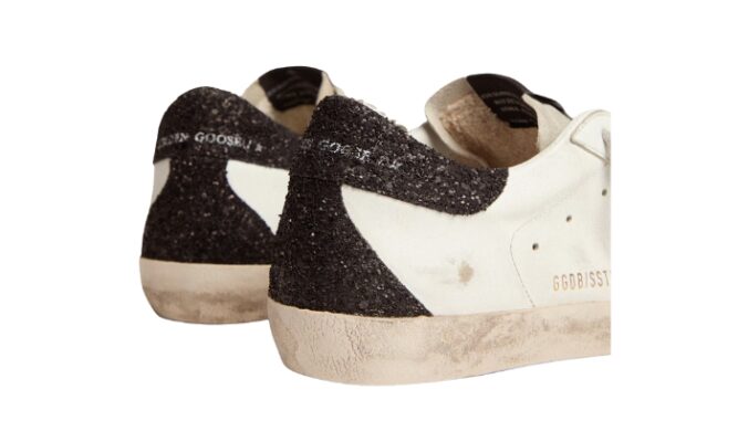 Nappa Leather With Gold And Black Glitter Details