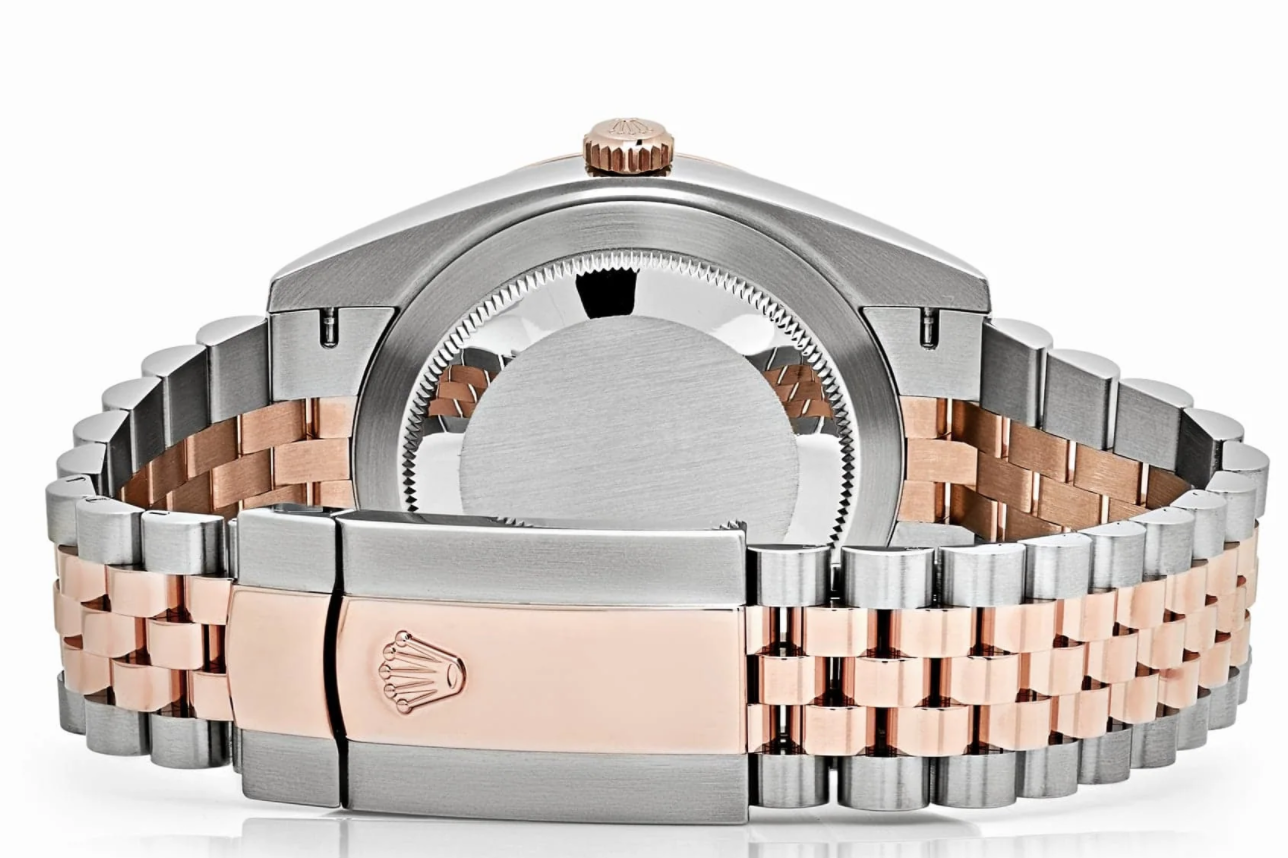 Date just rose gold sundust dial 41mm