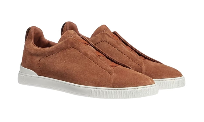 Low Top Sneaker Camoscio Tabacco