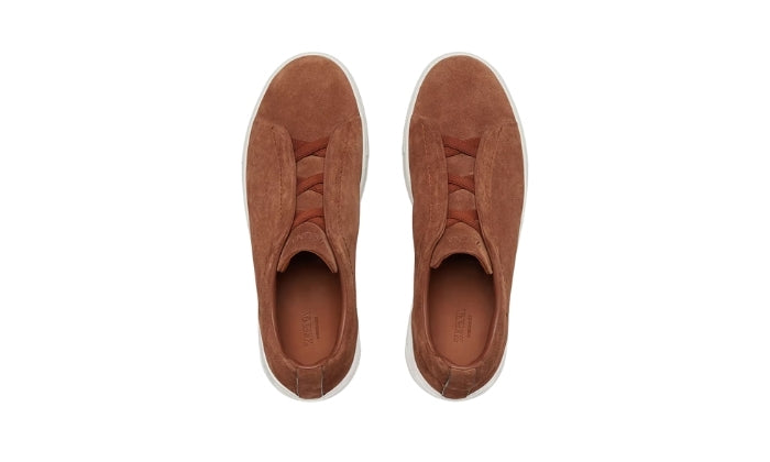 Low Top Sneaker Camoscio Tabacco