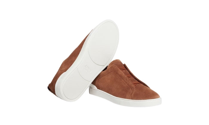 Low Top Sneaker Camoscio Tabacco
