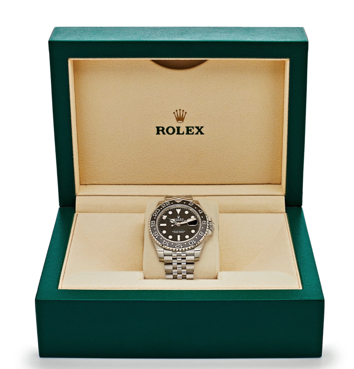 Gmt-master ii bruce wayne stainless black dial 40mm