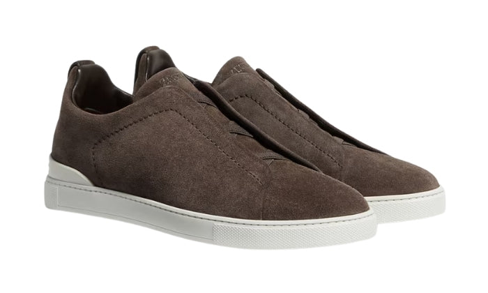Low Top Sneaker Camoscio Brown