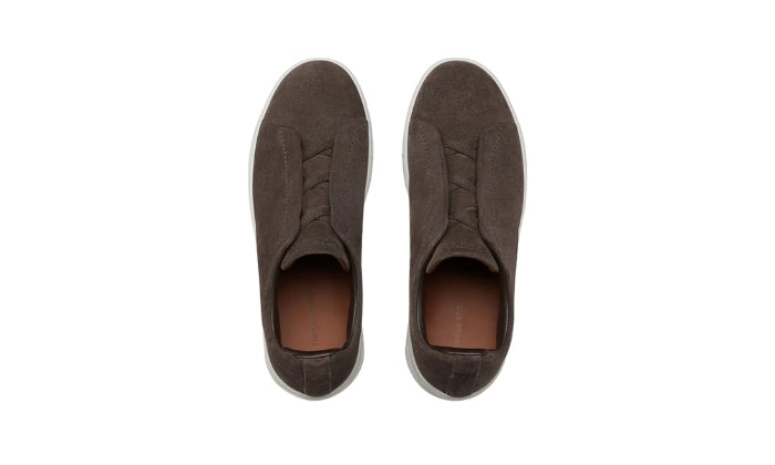 Low Top Sneaker Camoscio Brown