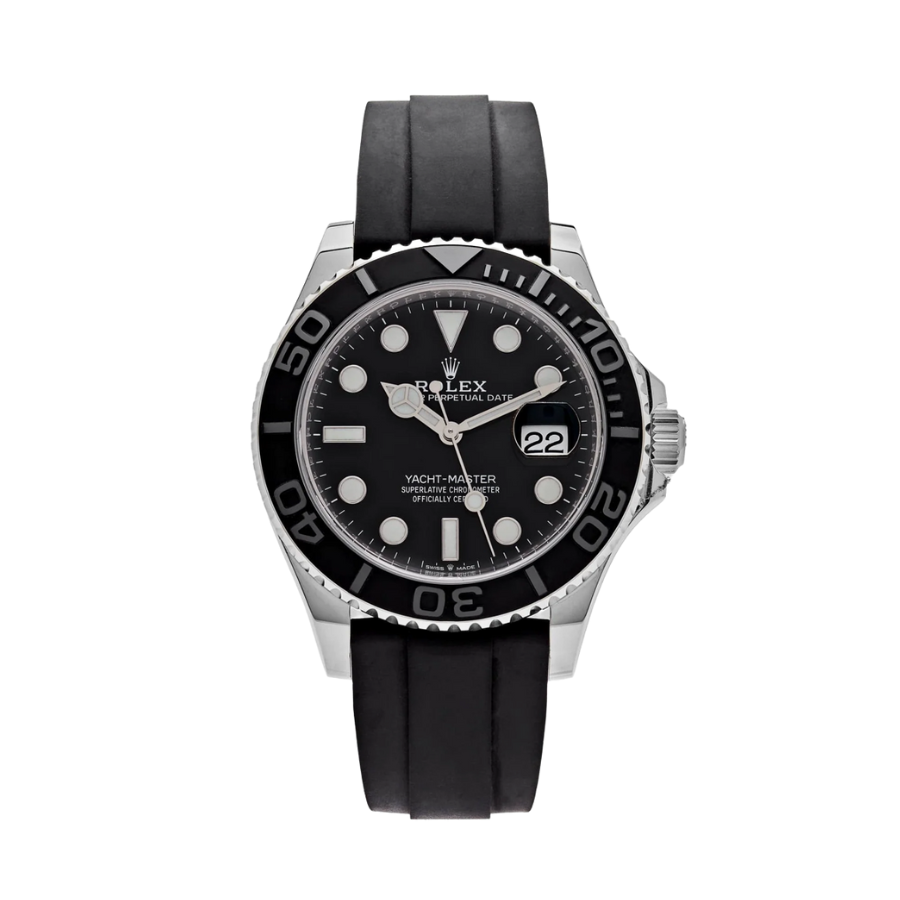 Yacht-master white gold black dial 42mm