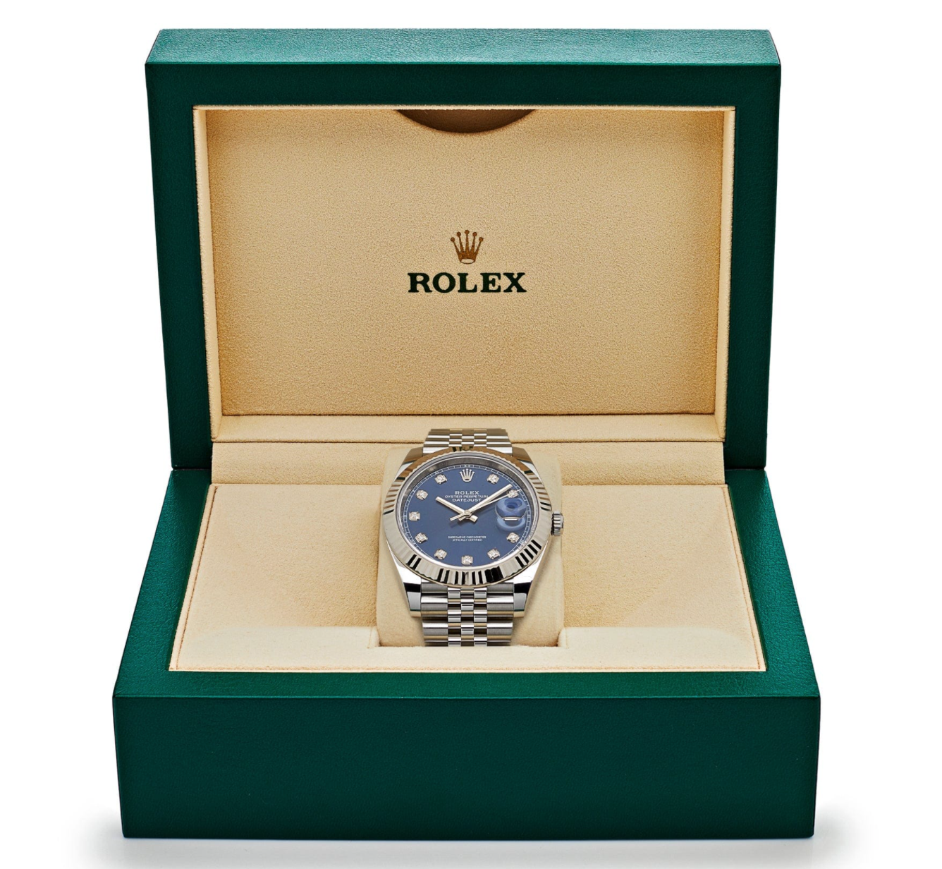 Date just blue diamond dial 41mm