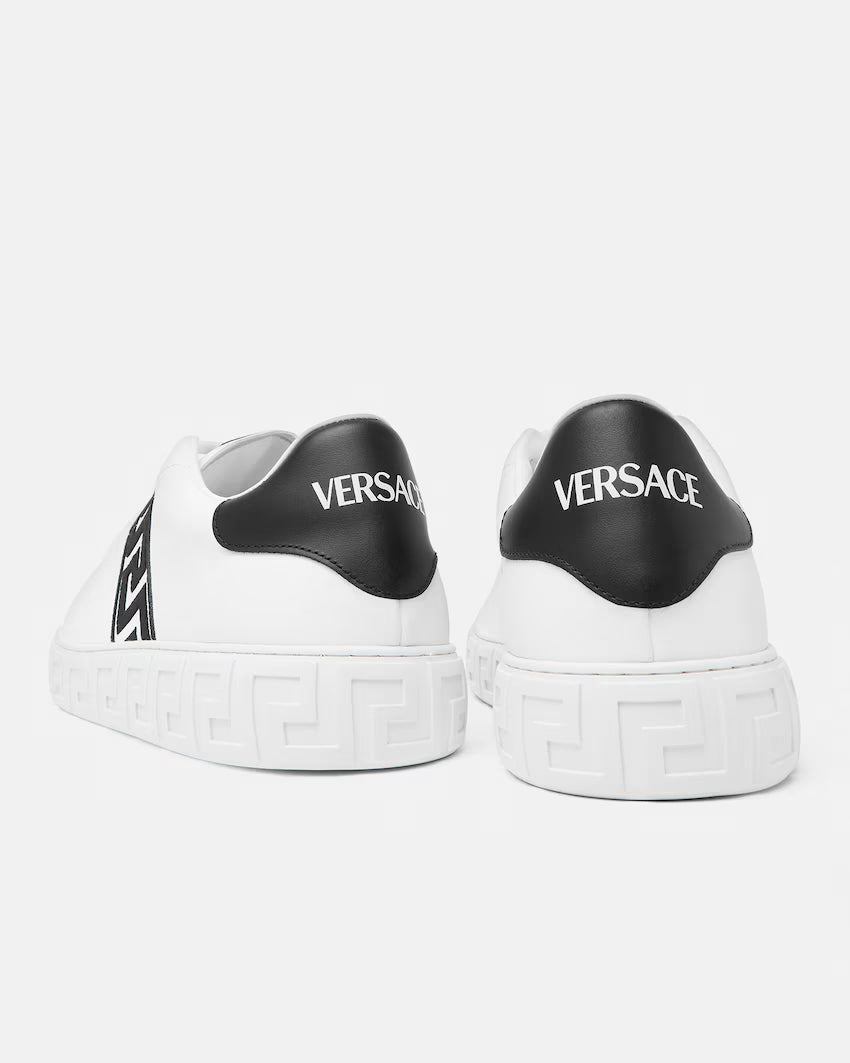 Greca Embroidered Nylon Black White
