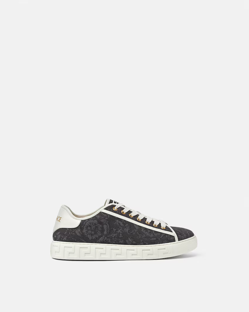 Greca Jacquard Canvas Black
