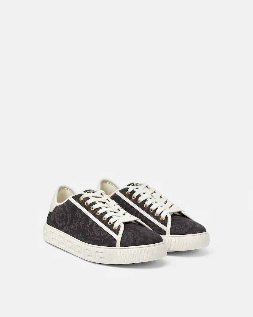 Greca Jacquard Canvas Black