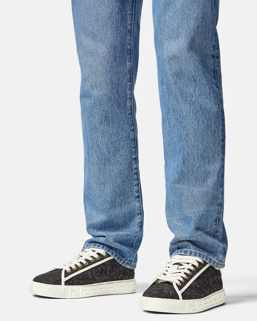 Greca Jacquard Canvas Black