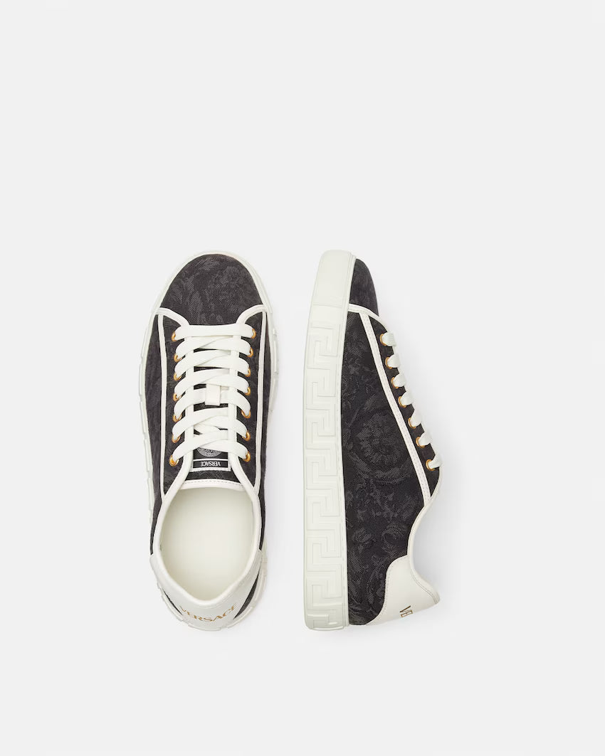 Greca Jacquard Canvas Black