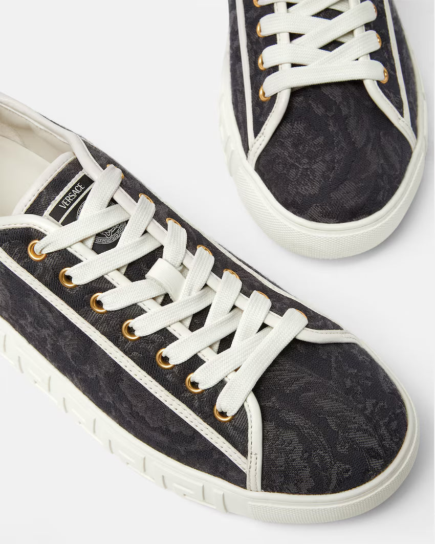 Greca Jacquard Canvas Black
