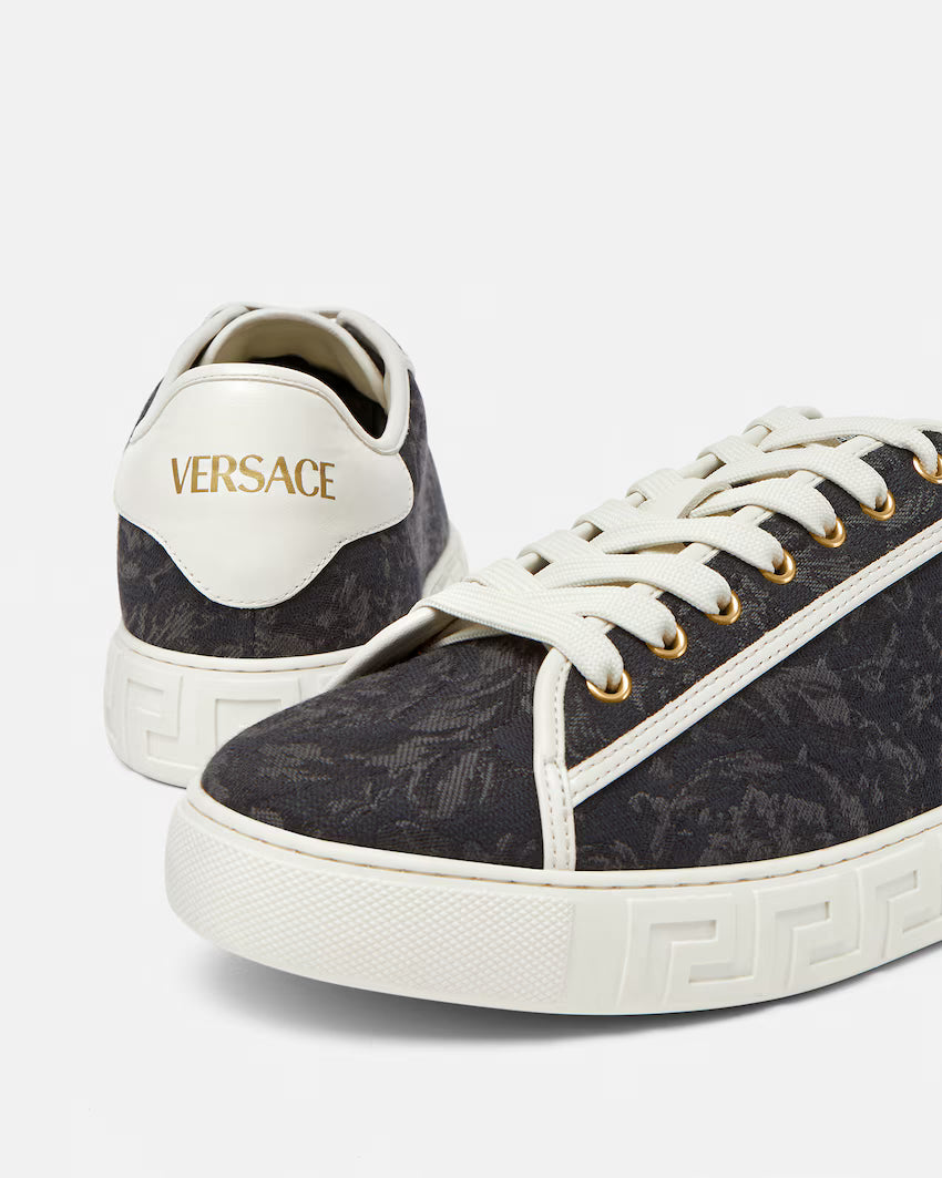 Greca Jacquard Canvas Black