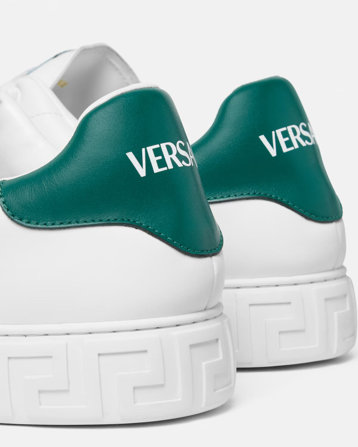 Greca Embroidered Nylon White Green